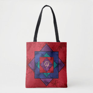 Quilt Square Monogram Tote Bag
