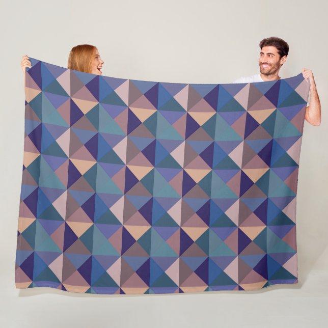 Quilt Square Pattern Fleece Blanket (In Situ)