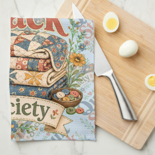 Quilt Stack Society Cottagecore Sewing Tea Towel