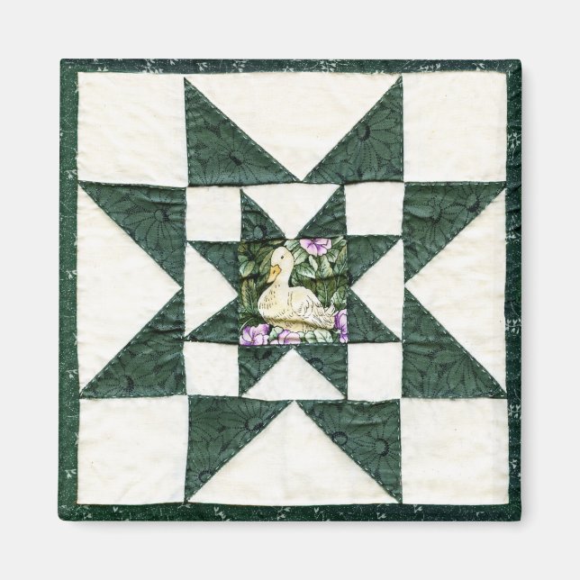 Quilt Star Duck Design Magnet (Front)
