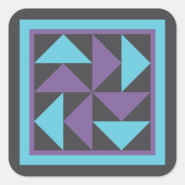 Quilt Stickers - Dutchman's Puzzle (Front)