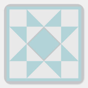 Quilt Stickers - Star (blue/grey)