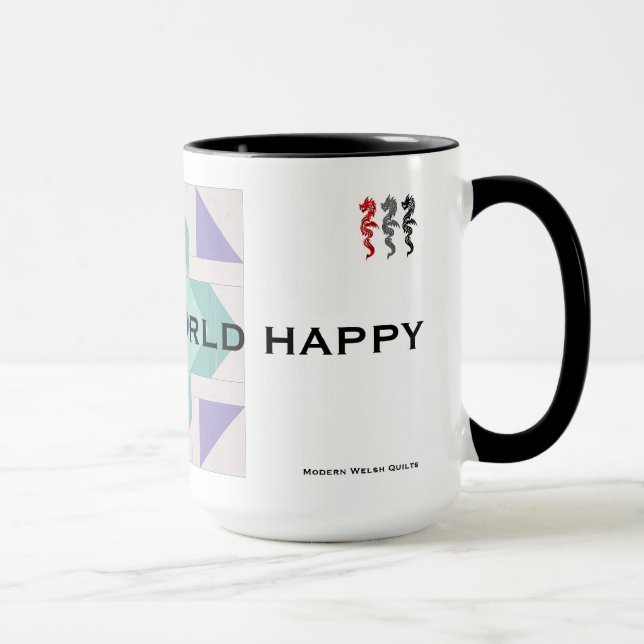 Quilt the World Happy Mug (Right)