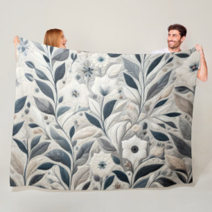 Quilted Abstract Design Fleece Blanket