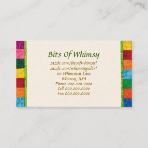 Quilted Business Card! Card