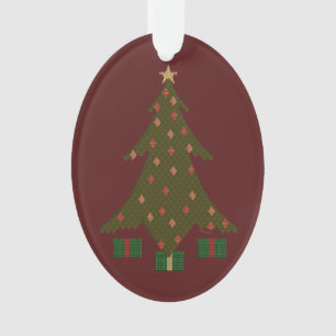 Quilted Christmas Acrylic Ornament