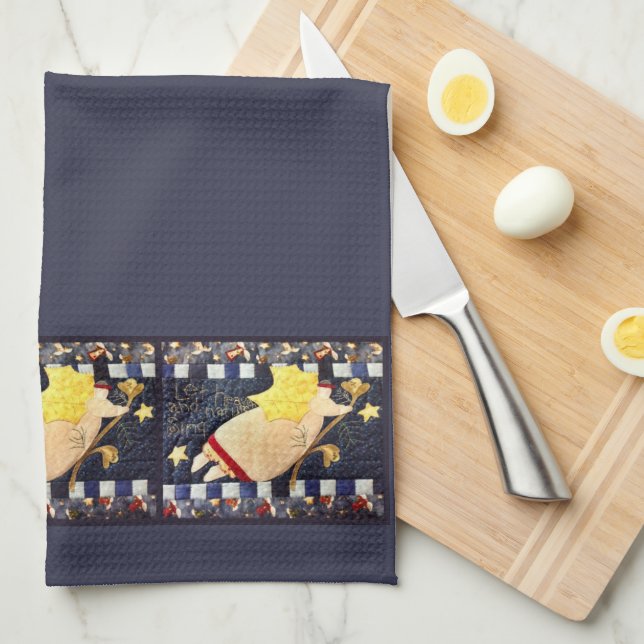 Quilted Christmas Angel Hand Towel (Quarter Fold)