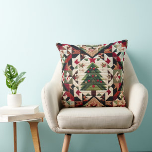 Quilted Christmas Design Cushion