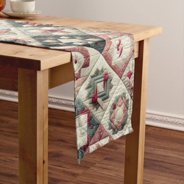 Quilted Christmas Designs Long Table Runner (In Situ)