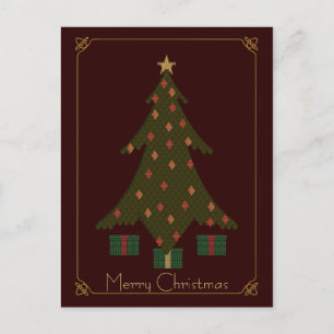 Quilted Christmas Postcard