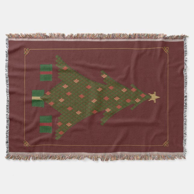 Quilted Christmas Throw Blanket (Front)