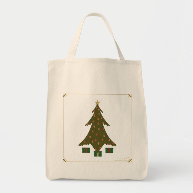 Quilted Christmas Tote Bag (Front)