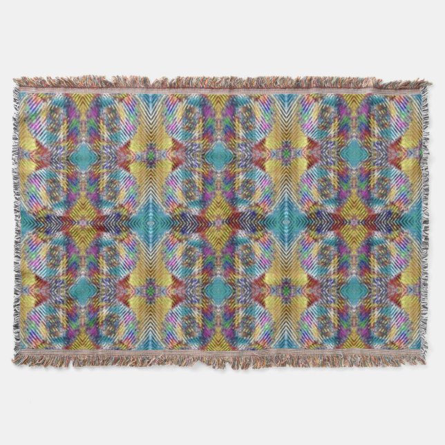 Quilted Design Throw Blanket (Front)