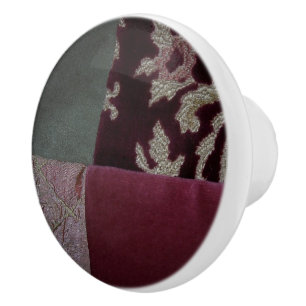 Quilted Fabric Ceramic Knob