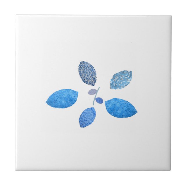 Quilted Floral Ceramic Tile (Front)