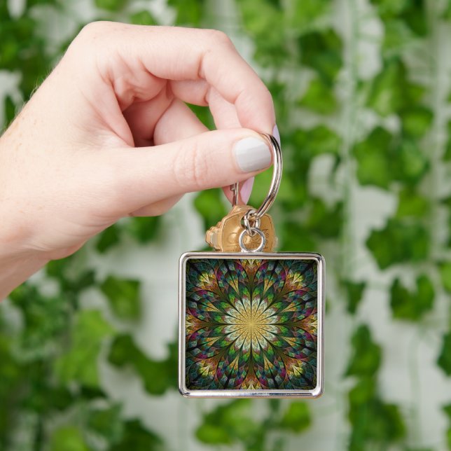 Quilted Flower Key Ring (Hand)
