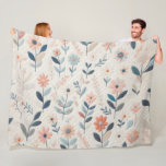 Quilted Flowers Design Fleece Blanket<br><div class="desc">Quilted Flowers Design</div>