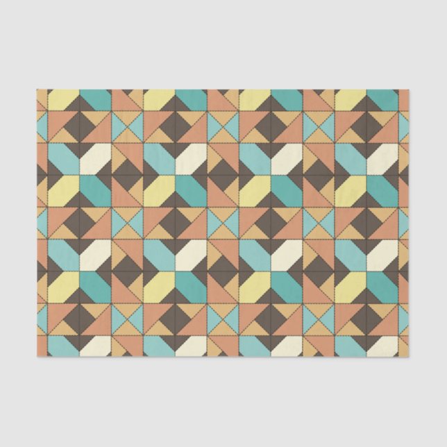 Quilted Geometric Pattern Tissue Paper (Front)