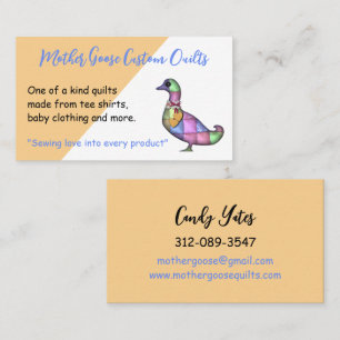 Quilted Goose Custom Sewing Business Card