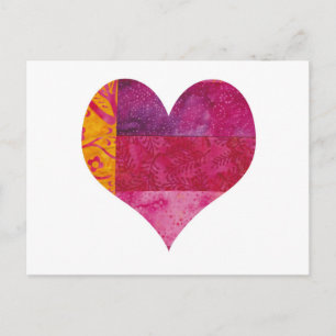 Quilted Heart Postcard