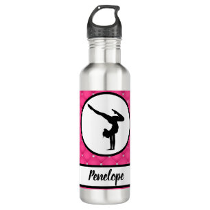 Quilted Hot Pink Faux Rhinestone Handstand    710 Ml Water Bottle
