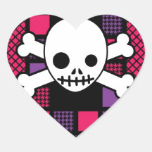 Quilted Houndstooth & Skulls