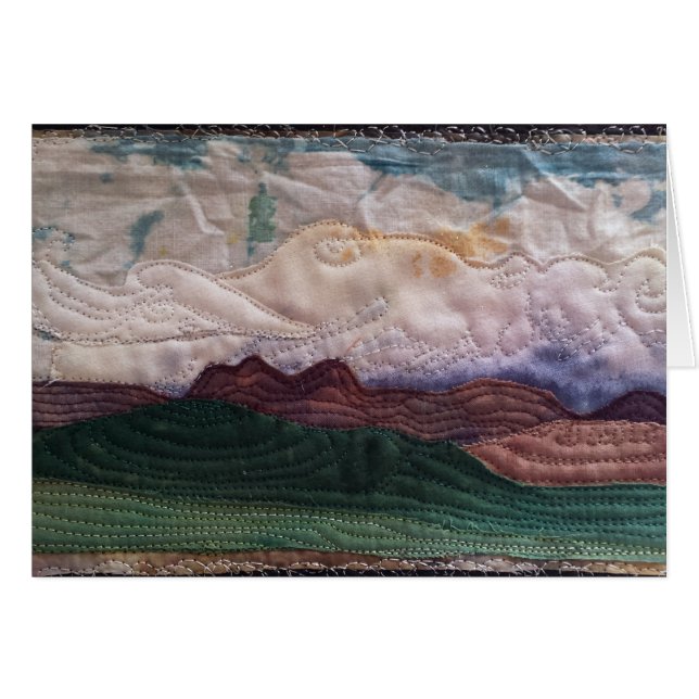 Quilted landscape hills and sky (Front Horizontal)