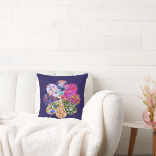 Quilted Look Flower Beautiful  Cushion