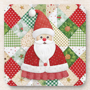 Quilted Look Santa Coaster