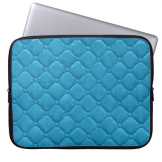 Quilted Look Turquoise Laptop Sleeve