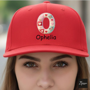 Quilted Patchwork Initial Letter O Nursery Trucker Hat