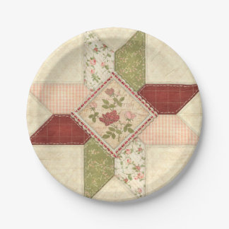 Quilted Patchwork Paper Plate