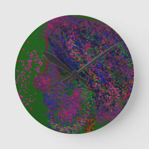 Quilted Pattern Round Clock