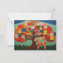 Quilted Poodle Note Card