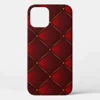 Quilted Red Gold Thread Background