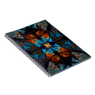 Quilted Star Abstract in Blues Notebook