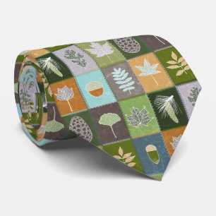 Quilted Summer Leaves Tie