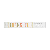 Quilted Thankful Wraparound Return Address Label