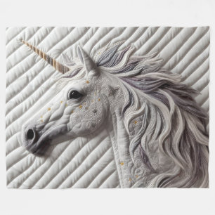 Quilted Unicorn Fleece Blanket