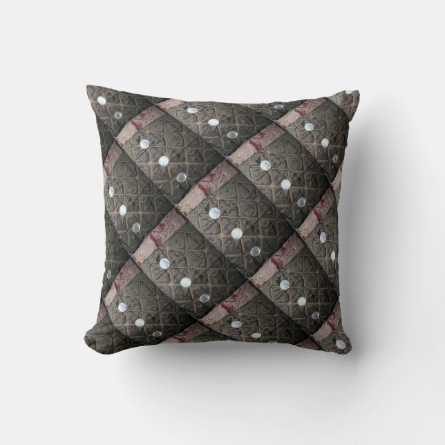 Quilted with Pearl Buttons Pillows (Front)