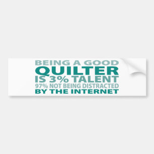 Quilter 3% Talent Bumper Sticker