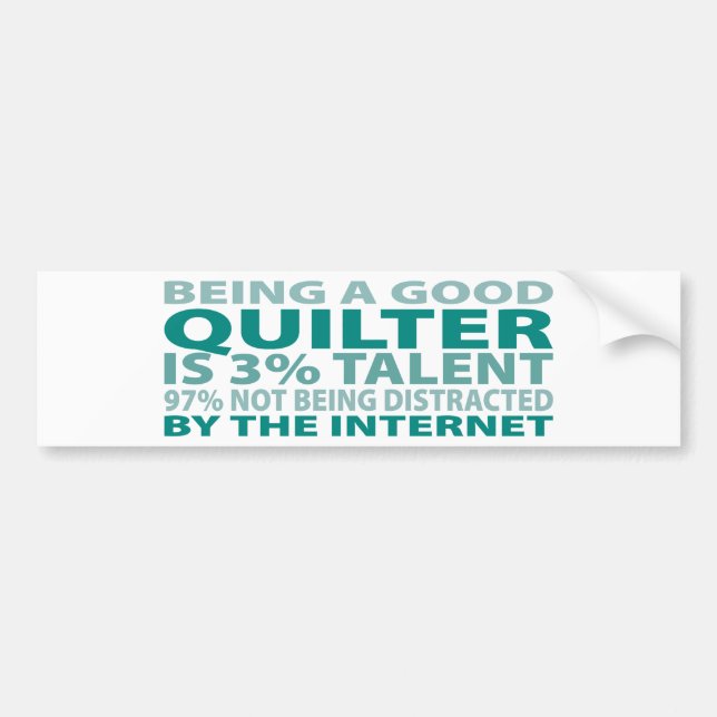 Quilter 3% Talent Bumper Sticker (Front)