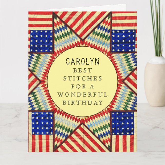 quilter birthday card (Front)