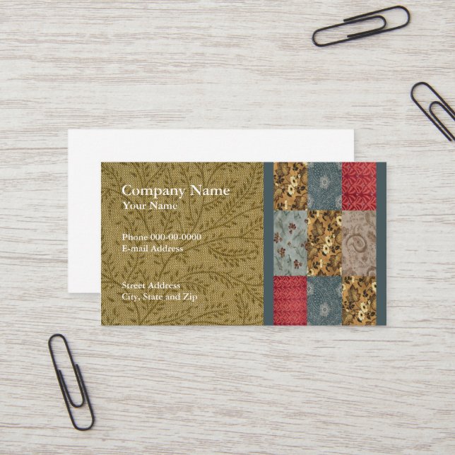 Quilter Business Card (Front/Back In Situ)
