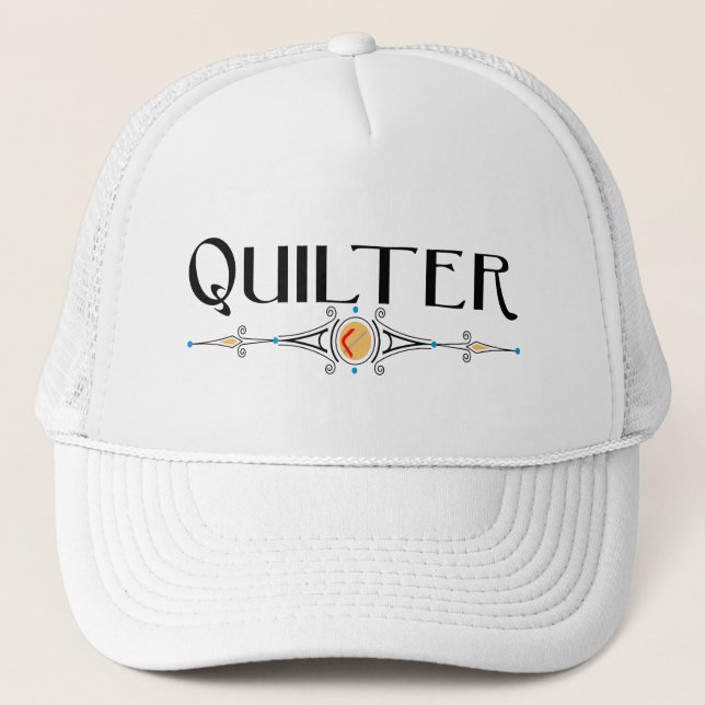 Quilter Decorative Line Trucker Hat (Front)