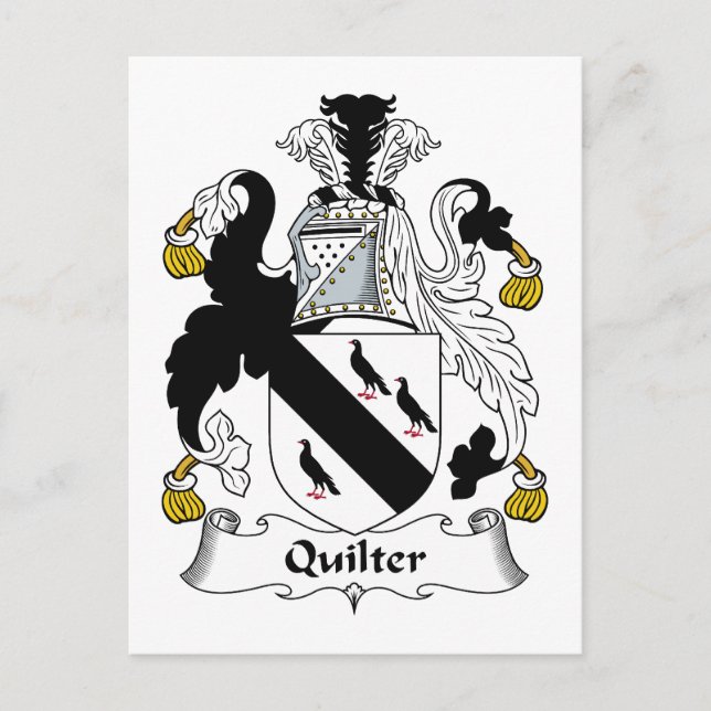 Quilter Family Crest Postcard (Front)