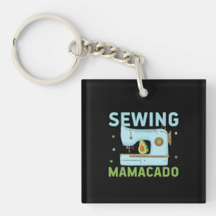 Quilter Gift Sewing Mamacado Key Ring