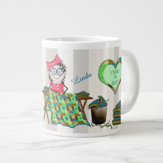QUILTER MELODY JUMBO COFFEE/SOUP MUG - QUILTS