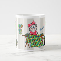 QUILTER MELODY JUMBO COFFEE/SOUP MUG - QUILTS