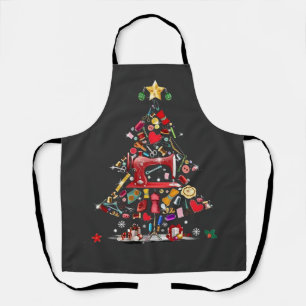 Quilter Merry Christmas Tree Quilt Block Quilting Apron